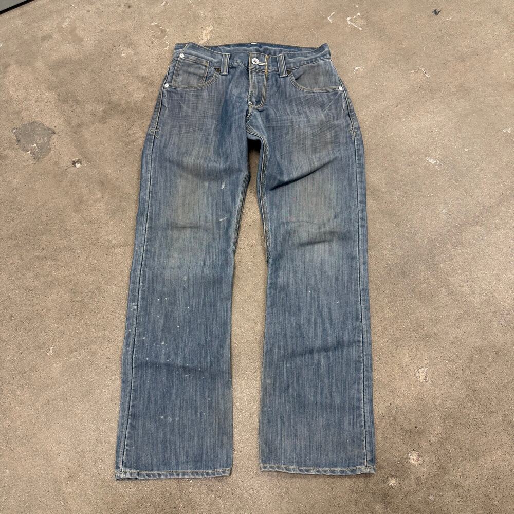 Vintage Y2K Levis 514 Slim Straight Grunge Jeans Blue 30x30 Donut Button Men